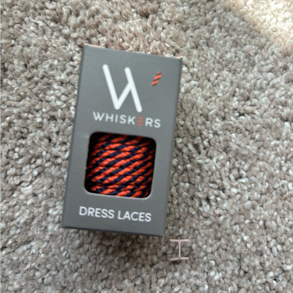 Whiskers Dress Laces  Navy/Orange